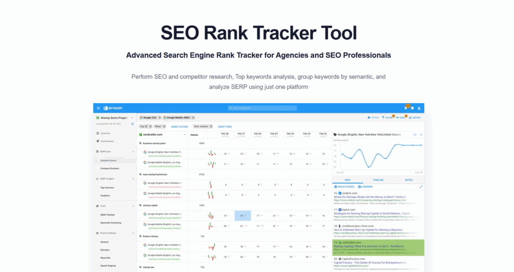 SEO Rank Tracker Tool